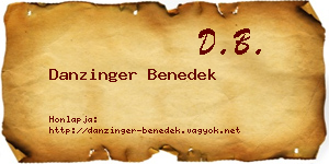 Danzinger Benedek névjegykártya