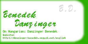 benedek danzinger business card